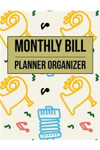 Monthly Bill Planner Organizer
