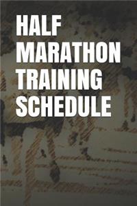 Half Marathon Training Schedule