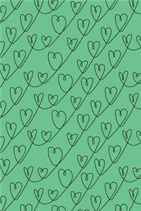 Bullet Journal Notebook Scribbly Hearts Pattern 4