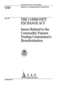 The Commodity Exchange ACT: Issues Related to the Commodity Futures Trading Commissions Reauthorization
