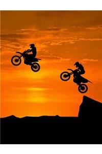 Motocross Sunset Journal Notebook