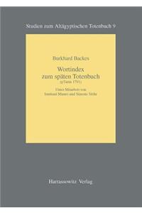 Wortindex Zum Spaten Totenbuch (Pturin 1791)