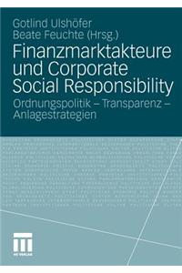 Finanzmarktakteure und Corporate Social Responsibility