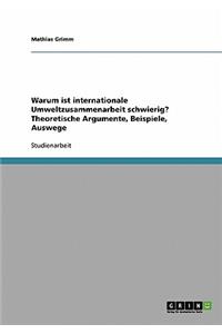 Warum ist internationale Umweltzusammenarbeit schwierig? Theoretische Argumente, Beispiele, Auswege