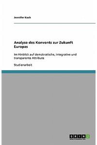 Analyse Des Konvents Zur Zukunft Europas