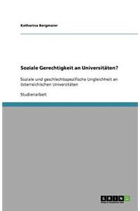 Soziale Gerechtigkeit an Universitäten?