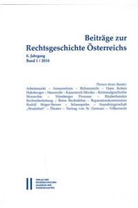 Beitrage Zur Rechtsgeschichte Osterreichs