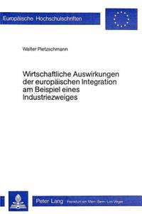 Wirtschaftliche Auswirkungen Der Europaeischen Integration Am Beispiel Eines Industriezweigs