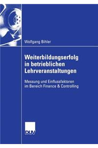 Weiterbildungserfolg in Betrieblichen Lehrveranstaltungen