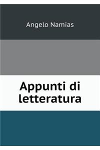 Appunti Di Letteratura