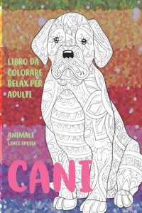 Libro da colorare relax per adulti - Linee spesse - Animali - Cani
