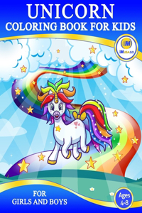 Unicorn Coloring Book For Kids Ages 4-8