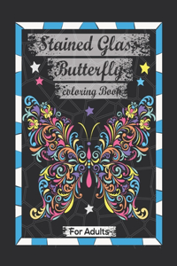 Stained Glass Butterfly Coloring Book For Adults