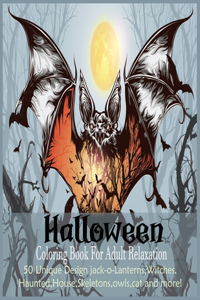 Halloween Coloring Book For Adult Relaxation