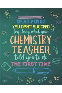 If At First You Don't Succeed Try Doing What Your Chemistry Teacher Told You To Do The First Time