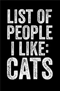 List Of People I Like Cats
