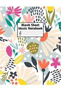 Blank Sheet Music Notebook