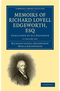 Memoirs of Richard Lovell Edgeworth, Esq 2 Volume Paperback Set