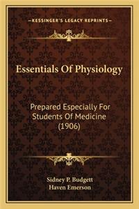 Essentials Of Physiology