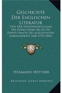 Geschichte Der Englischen Literatur