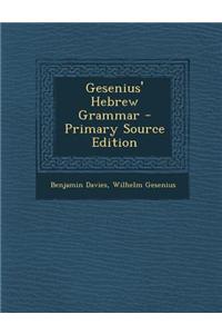 Gesenius' Hebrew Grammar