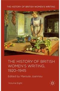 History of British Women's Writing, 1920-1945