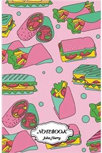Pink Food Pattern Journal