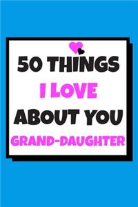 50 Things I love about you grand-daughter