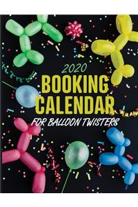2020 Booking Calendar for Balloon Twisters