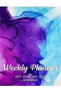 Weekly Planner Sept 2019 - Dec 2020 16 Months