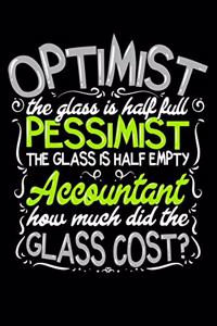 Optimist The Glass Is Half Full Pessimist The Glass Is Half Empty Accountant How Much Did The Glass Cost?