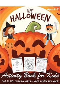 Happy Halloween Activity Book for Kids