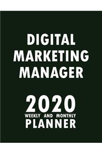 Digital Marketing Manager 2020 Weekly and Monthly Planner