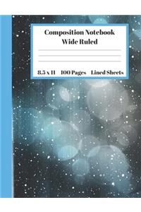 Composition Notebook Wide Ruled Lined Sheets