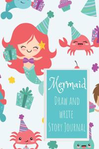 Mermaid Draw and Write Story Journal: Gift journal for Girls who are Obsessed with Mermaids or maybe think they are Mermaids Red haired mermaids