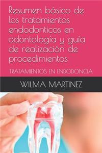 Resumen básico de los tratamientos endodonticos en odontología y guía de realización de procedimientos