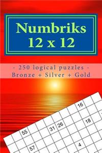 Numbriks 12 X 12 - 250 Logical Puzzles - Bronze + Silver + Gold
