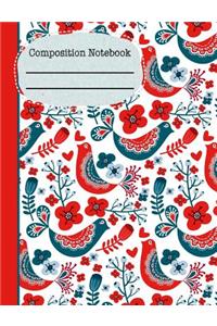 Scandinavian Composition Notebook - Wide Ruled