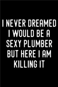 I Never Dreamed I Would Be a Sexy Plumber But Here I Am Killing It: Plumber Weekly Planner 2019: 12 Month Agenda - Calendar, Organizer, Notes, Goals & to Do Lists for Repair Men and Women Who Fix Toilets and Pipes
