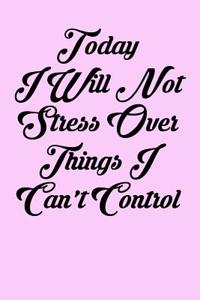 Today I Will Not Stress Over Things I Can't Control