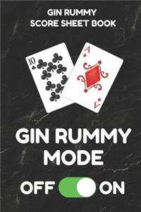 Gin Rummy Score Sheet Book