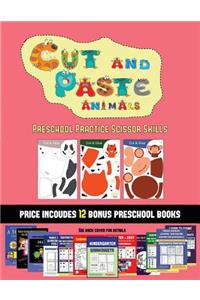 Preschool Practice Scissor Skills (Cut and Paste Animals)