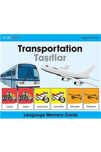 Wordplay Language Memory Cards-Transportation (English-Turkish)