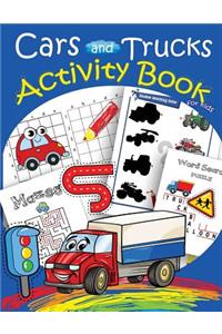 Cars and Trucks Activity Book for kids