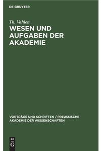 Wesen Und Aufgaben Der Akademie