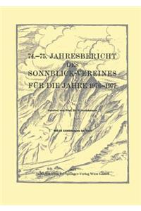 74.-75. Jahresbericht Des Sonnblick-Vereines Für Die Jahre 1976-1977