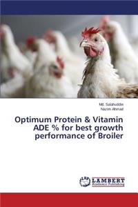 Optimum Protein & Vitamin Ade % for Best Growth Performance of Broiler