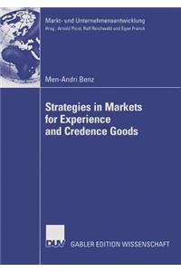 Strategies in Markets for Experience and Credence Goods