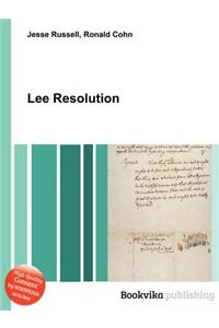 Lee Resolution