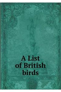 A List of British Birds